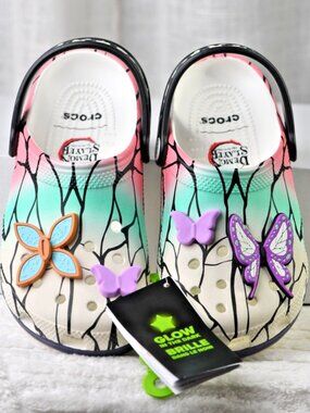 New! Size: 5 Women/3 Men | Crocs Demon Slayer Shinobu Classic Clog | Glow